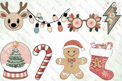Groovy Christmas Clipart Sublimation Product Image 2