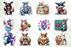 Retro Easter Bunny Bundle Clipart Product Image 3