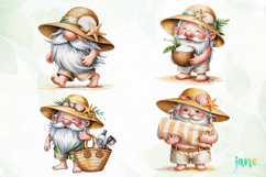 Watercolor Beach Gnome Clipart Product Image 1