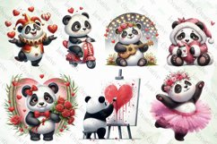 Valentine’s Day Love Panda Sublimation Product Image 2