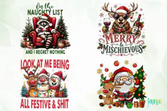 Funny Christmas Quotes Clipart Product Image 1