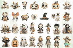 Watercolor Halloween Clipart Sublimation Product Image 7