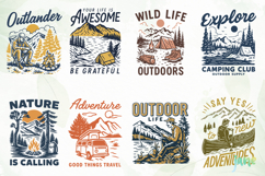 Vintage Outdoor Adventure &amp; Camping SVG Product Image 10