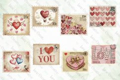 Valentine’s Stamps Sublimation Clipart Product Image 3