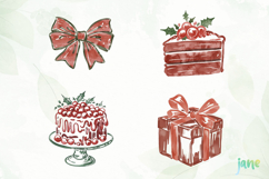 Watercolor Vintage Christmas Clipart Product Image 1