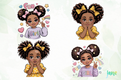 Cute Little Black Girl Sublimation Product Image 1