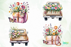 Watercolor Spring Flowers Clipart Product Image 1