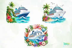 Cruise Ship Clipart Product Image 1