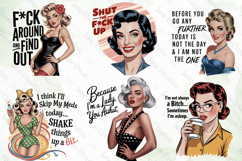 Funny Pin-up Girl Quotes Sublimation Product Image 2