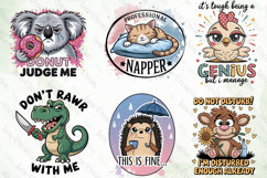 Sarcastic Animal Quote Sticker Clipart Product Image 2