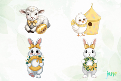 Yellow Gingham Bunny PNG Product Image 1