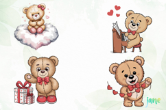 Valentine Teddy Bear Clipart Product Image 1