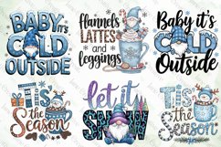Hello Winter Sublimation Clipart Product Image 2