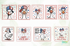 4th July Goose Stamp SVG Sublimation Product Image 5