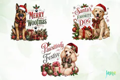Christmas Dogs PNG Clipart Product Image 1
