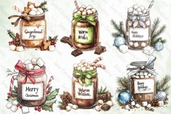 Christmas Hot Cocoa Mason Jar Clipart Product Image 2