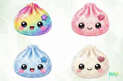 Glitter Dumpling Clipart Product Image 1