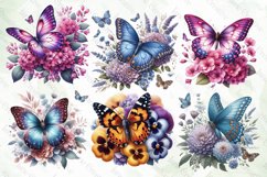 Spring Butterfly Clipart Sublimation Product Image 2