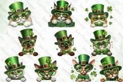St Patrick’s Day Peeking Cats Clipart Product Image 2