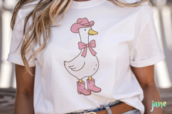 Cute Cowgirl Goose Svg Product Image 2