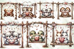Valentines Animals On Swings Sublimation Product Image 2