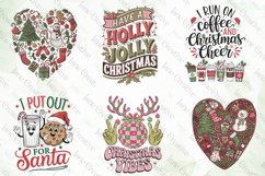 Retro Christmas Sublimation Clipart Product Image 2