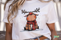 Quirky Funny Christmas Reindeer Clipart Product Image 2