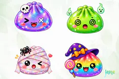 Halloween Glitter Dumplings Clipart Product Image 1
