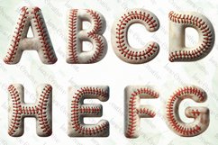 Baseball Durty Alphabet Sublimation Product Image 2