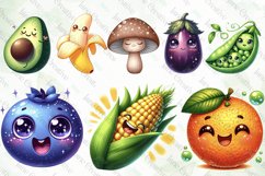 Adorable Vegetables Sublimation Clipart Product Image 2