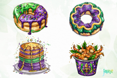 Mardi Gras Watercolor Clipart Product Image 1