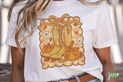 Pumpkin Autumn Coquette Bow Sublimation Product Image 2