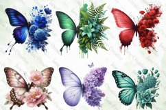 Butterfly Flowers Sublimation Clipart Product Image 2