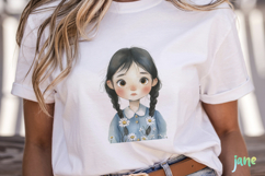 Daisy Flower Girl Watercolor Product Image 2