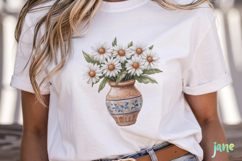 Daisy Flower Girl Watercolor Product Image 2
