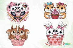 Animal Couple Hug Cupcake Product Image 1