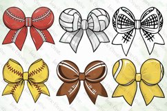 Coquette Bow Sports Sublimation Clipart Product Image 2