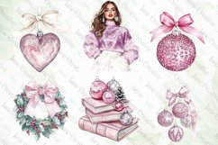 Pink Christmas Clipart Sublimation Product Image 2