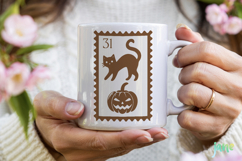 Halloween Postage Stamp SVG Product Image 3