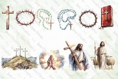 Jesus Watercolor Clipart Bundle Product Image 3