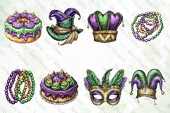 Glittery Mardi Gras Clipart Bundle Product Image 3