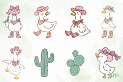 Cute Cowgirl Goose Bundle SVG PNG Bundle Product Image 8