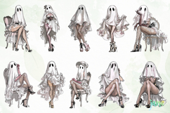 Pin-Up Ghost Girl Clipart Product Image 4