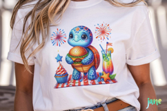 Sea Turtle 4th of July Clipart Product Image 5