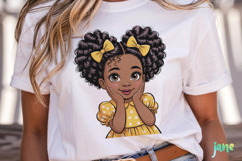 Cute Little Black Girl Sublimation Product Image 5