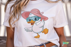 Summer Baby Duck Watercolor Clipart Product Image 5