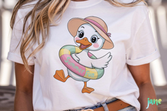 Summer Baby Duck Watercolor Clipart Product Image 4