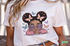 Cute Little Black Girl Sublimation Product Image 5