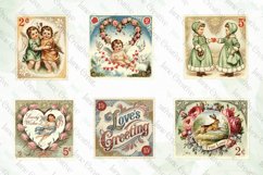 Victorian Valentine Postage Stamps Product Image 2