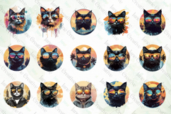 Cat Sunglasses PNG Clipart Bundle Product Image 2